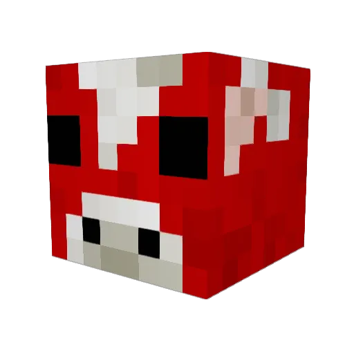 Pengolas Minecraft avatar head, 3D render