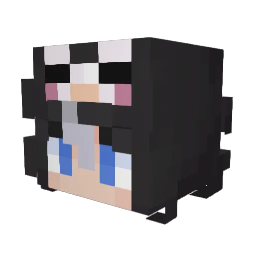 PenguG Minecraft avatar head, 3D render