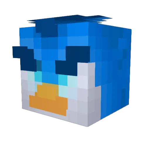 Penguin11_PRO Minecraft avatar head, 3D render