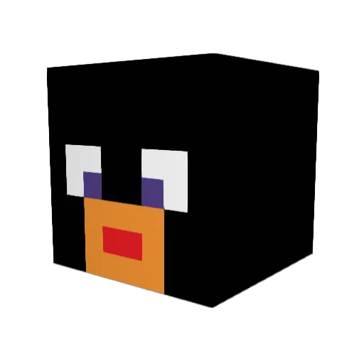 Penguin123abc Minecraft avatar head, 3D render