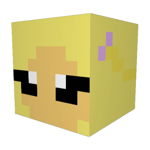 Penguin828 Minecraft avatar head, 3D render