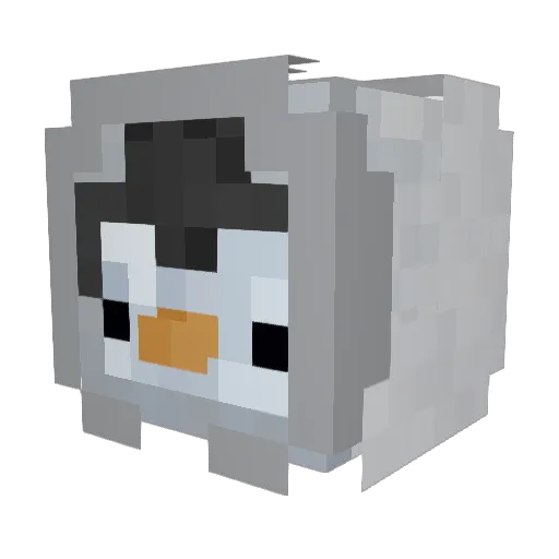 PenguinDev2001 Minecraft avatar head, 3D render