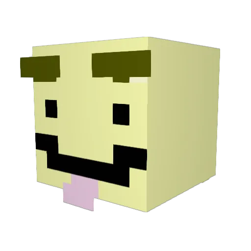 PenguinKaci Minecraft avatar head, 3D render