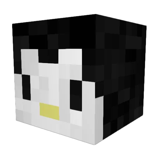 PenguinPocalypse Minecraft avatar head, 3D render