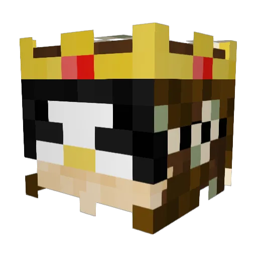 PenguinQueen_ Minecraft avatar head, 3D render