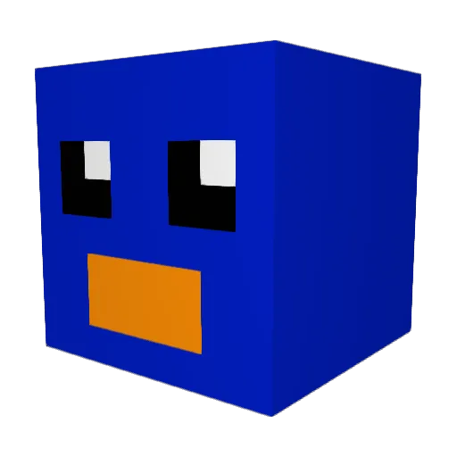 PenguinREEE Minecraft avatar head, 3D render