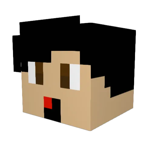 PenguinSuperJet Minecraft avatar head, 3D render