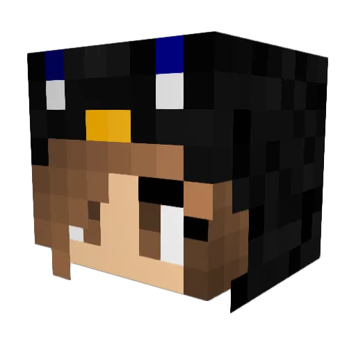 Penguin_Myoui Minecraft avatar head, 3D render