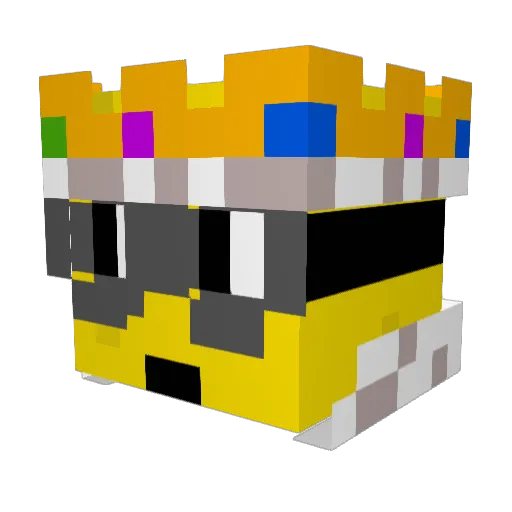 Penguin_Third Minecraft avatar head, 3D render
