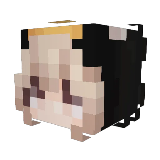 Penguinish Minecraft avatar head, 3D render