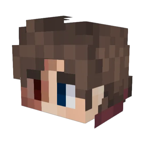 PenguinkidLIVE Minecraft avatar head, 3D render