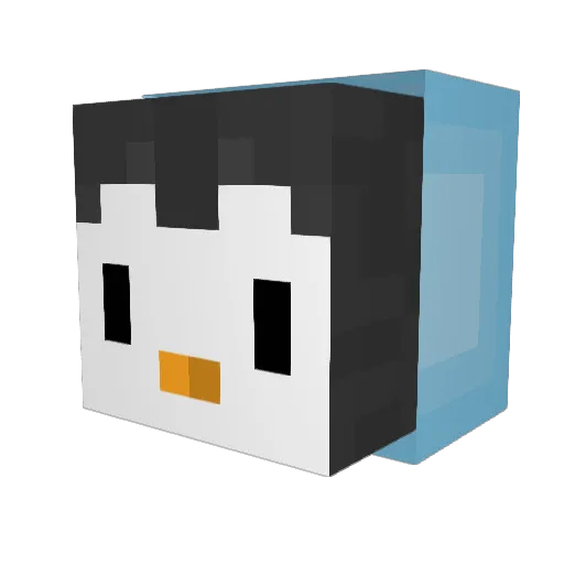 Penguinlady1 Minecraft avatar head, 3D render