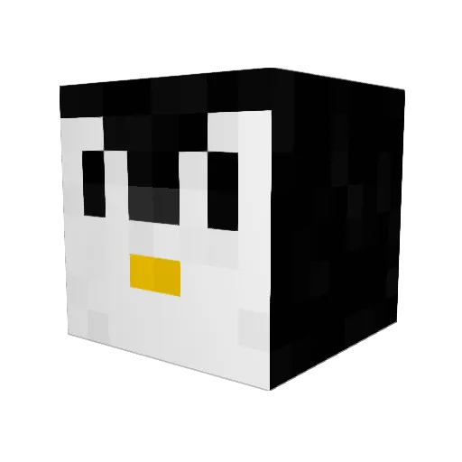 Penguinlover2 Minecraft avatar head, 3D render