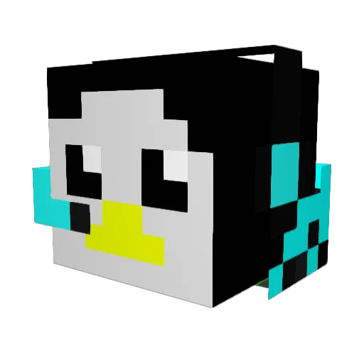 Penguinmaster83 Minecraft avatar head, 3D render