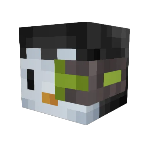 Penguino7268 Minecraft avatar head, 3D render