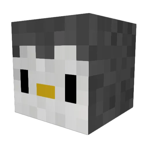 Penguins27 Minecraft avatar head, 3D render