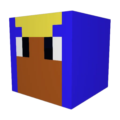Penguinspy Minecraft avatar head, 3D render