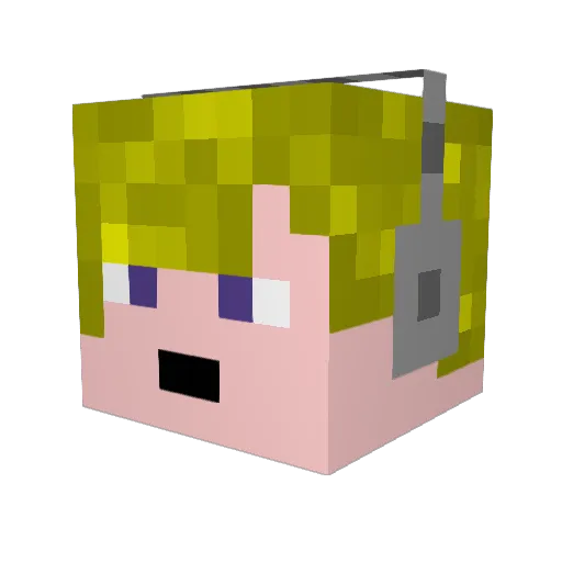 Pengumi Minecraft avatar head, 3D render