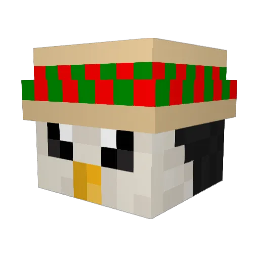 Pengun69 Minecraft avatar head, 3D render