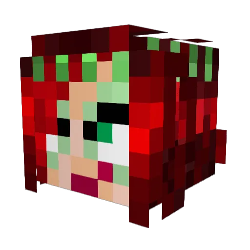Pengwina Minecraft avatar head, 3D render