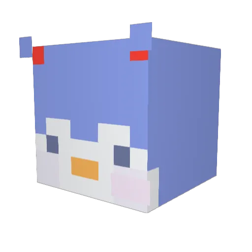 Pengwingss Minecraft avatar head, 3D render