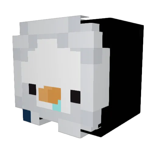 Pengwithamace Minecraft avatar head, 3D render