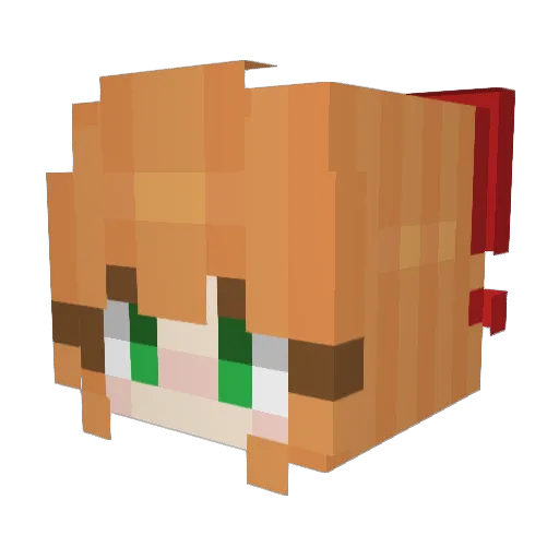 Peninsula_sunny Minecraft avatar head, 3D render