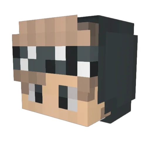 PenixManie Minecraft avatar head, 3D render