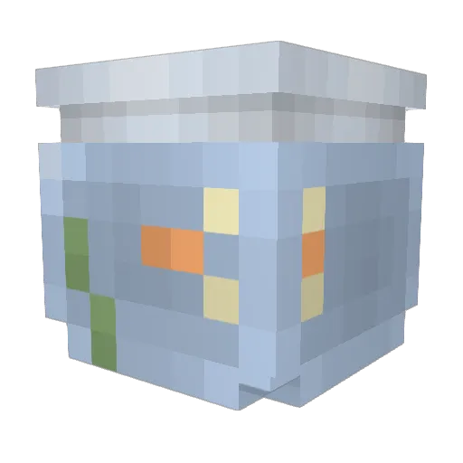 Penmelk Minecraft avatar head, 3D render