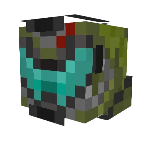 Pennance Minecraft avatar head, 3D render