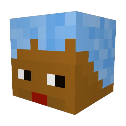 PenneThon Minecraft avatar head, 3D render