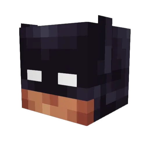 Penney Minecraft avatar head, 3D render