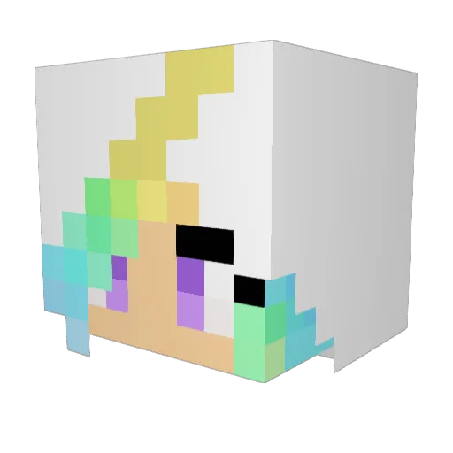 Penni72 Minecraft avatar head, 3D render
