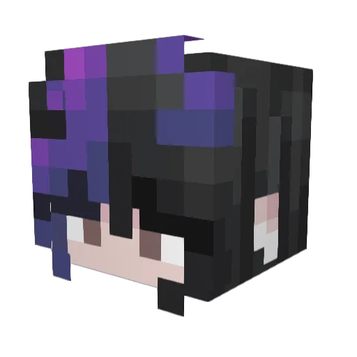 PenniPenguin14 Minecraft avatar head, 3D render