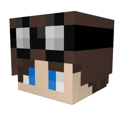 Pennie Minecraft avatar head, 3D render