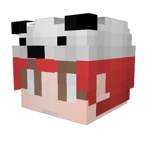 Pennine Minecraft avatar head, 3D render