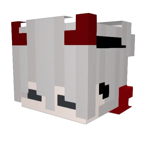 Pennuwise Minecraft avatar head, 3D render