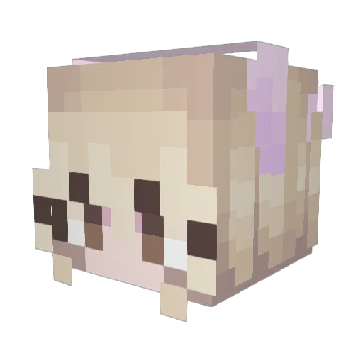 Penny64 Minecraft avatar head, 3D render