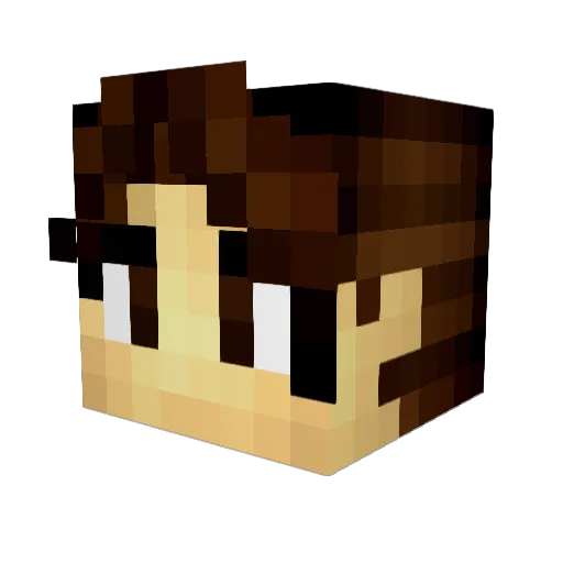 PennyJane Minecraft avatar head, 3D render