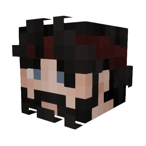 Penogan Minecraft avatar head, 3D render