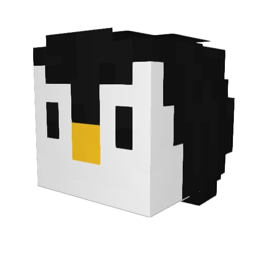 Penpenpenpenpen Minecraft avatar head, 3D render