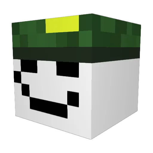 PensCMI Minecraft avatar head, 3D render