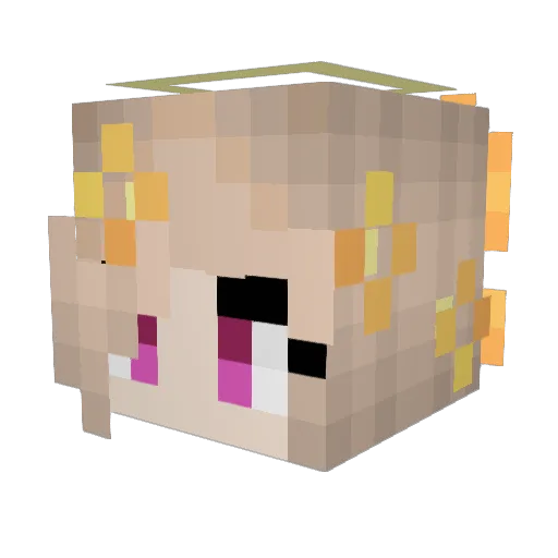 Penscive Minecraft avatar head, 3D render