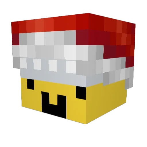 Pensianito Minecraft avatar head, 3D render