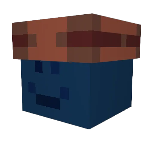 Pensick Minecraft avatar head, 3D render