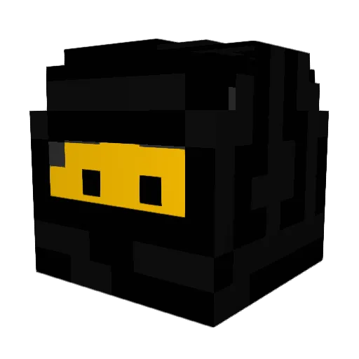 Pensionary Minecraft avatar head, 3D render