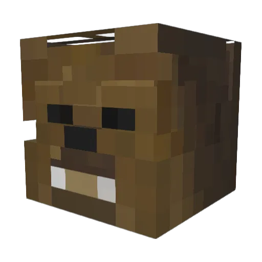 Pensselit Minecraft avatar head, 3D render
