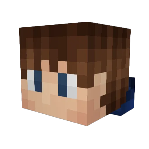 Pensya Minecraft avatar head, 3D render