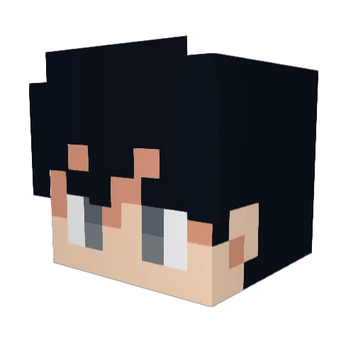Pentaaaa Minecraft avatar head, 3D render