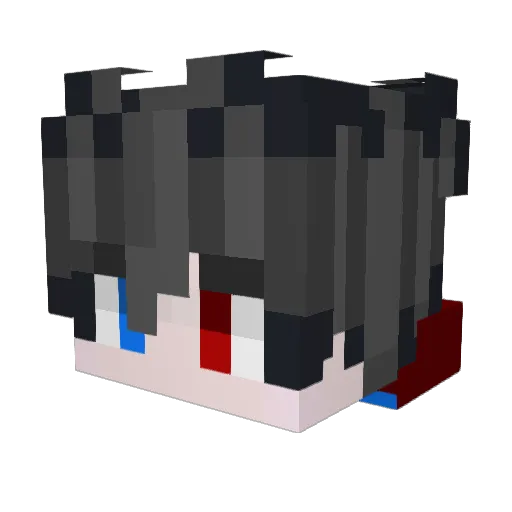 PentaneLEC Minecraft avatar head, 3D render